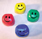 FOOT SACK BALLS WITH SMILEY FACE ( sold by the dozen ) -*CLOSEOUT NOW ONLY 25 CENTS EACH