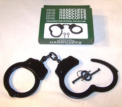 OFFICIAL POLICE BLACK STEEL HANDCUFFS (sold by the piece)