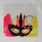 FEATHER PARTY MASK MARDI GRAS MASQUERADE  (Sold by the PIECE OR dozen) * CLOSEOUT * NOW .50 CENTS EA BY THE DOZEN