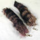 JUMBO RACOON TAIL KEY CHAINS (Sold by the dozen)