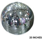 20 INCH SILVER MIRROR REFLECTION BALL (Sold by the piece)