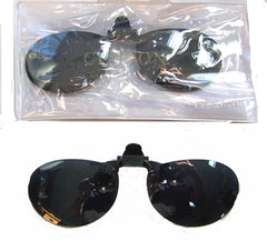 OVAL DARK LENSES CLIP ON SUNGLASSES ( sold by the dozen )