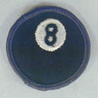EIGHT BALL 3 IN PATCH (Sold by the piece or dozen ) -* CLOSEOUT AS LOW AS 50 CENTS EA