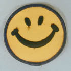 SMILE FACE 3 INCH PATCH (Sold by the piece or dozen ) *- CLOSEOUT 50 CENTS EA