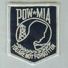 POW MIA  NOT FORGETTEN 3 INCH PATCH (Sold by the piece or dozen ) CLOSEOUT AS LOW AS 75 CENTS EA