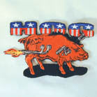 HOG PIPES 4 INCH PATCH (Sold by the piece or dozen ) (sold by the piece or dozen ) *- CLOSEOUT NOW AS LOW AS 75 CENTS EA