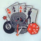 SKULL CARD PATCH (Sold by the piece)