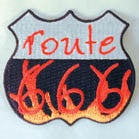 ROUTE 666 --/ 4 inch PATCH (Sold by the piece OR dozen ) -* CLOSEOUT AS LOW AS .75 CENTS EA