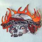 STEWED SCREWED & TATTOOED 4 inch PATCH (Sold by the piece or dozen ) -* CLOSEOUT AS LOW AS .75 CENTS EA