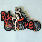 RIDE ME MOTORCYCLE GIR 4 INCH PATCH (Sold by the piece or dozen ) -* CLOSEOUT AS LOW AS .75 CENTS EA