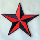 BIKER STAR 3 INCH PATCH ( Sold by the piece or dozen ) *- CLOSEOUT AS LOW AS $1 EA