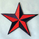 BIKER STAR 3 INCH PATCH ( Sold by the piece or dozen ) *- CLOSEOUT AS LOW AS $1 EA