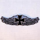 IRON CROSS WINGS 4 INCH PATCH ( Sold by the piece or dozen ) *- CLOSEOUT AS LOW AS 50 CENTS EA