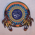 WOLF DREAM CATCHER 3 inch PATCH (Sold by the piece OR dozen ) -* CLOSEOUT AS LOW AS .75 CENTS EA
