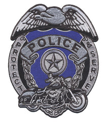 BIKER POLICE BADGE PATCH (Sold by the piece)