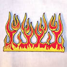 FIRE FLAMES 4 INCH PATCH (Sold by the piece or dozen ) -* CLOSEOUT AS LOW AS 75 CENTS EA