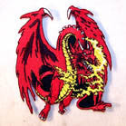 RED DRAGON 4 INCH PATCH (Sold by the piece or dozen ) -* CLOSEOUT AS LOW AS $1 EA