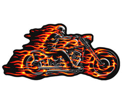 FLAMING BIKE PATCH (Sold by the piece)
