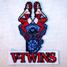 V TWINS 4 INCH PATCH (Sold by the piece or dozen ) CLOSOUT AS LOW AS 75 CENTS
