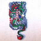 LADY ON DRAGON 4 INCH PATCH (Sold by the piece or dozen )  *-CLOSEOUT NOW .50 CENTS EA