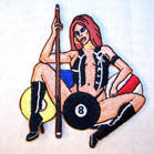POOL GIRL 4 INCH PATCH (Sold by the piece OR DOZEN ) *- CLOSEOUT AS LOW AS 75 CENTS EA