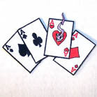 PLAYING ACE CARDS 4 INCH PATCH (Sold by the piece) CLOSEOUT AS LOW AS 75 CENTS EA