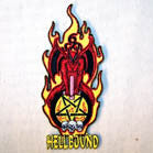 HELL BOUND DEVIL 4 INCH PATCH (Sold by the piece or dozen )  *-CLOSEOUT NOW .75 CENTS EA