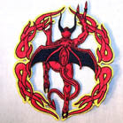 CRAWLING DEMON 4 INCH PATCH (Sold by the piece or dozen ) *-CLOSEOUT NOW .75 CENTS EA