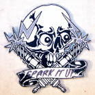 SPARK IT UP 4 INCH PATCH (Sold by the piece OR dozen ) -* CLOSEOUT NOW ONLY .50 EA BY THE DOZEN