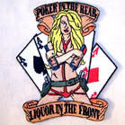 POKER IN THE REAR 4 inch PATCH (Sold by the piece OR dozen ) (Sold by the piece or dozen ) -* CLOSEOUT AS LOW AS $1 EA
