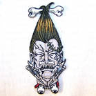 SHRUNKEN HEAD 4 INCH PATCH (Sold by the piece or dozen ) CLOSEOUT AS LOW AS 75 CENTS EA