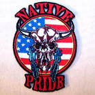 NATIVE PRIDE 4 INCH PATCH (Sold by the piece or dozen ) -* CLOSEOUT AS LOW AS 75 CENTS EA