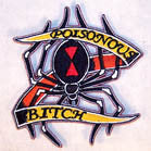 POISONOUS BITCH 4 INCH PATCH ( Sold by the piece or dozen ) *- CLOSEOUT AS LOW AS 75 CENTS EA