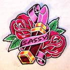 SASSY LIP STICK 4 INCH PATCH ( Sold by the piece or dozen )-