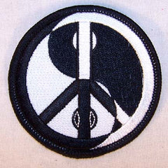 YING YANG PEACE 3 INCH PATCH  (Sold by the piece or dozen) - * CLOSEOUT NOW AS LOW AS 75 CENTS EA