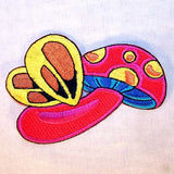 FLYING SHROOM 4 inch PATCH (Sold by the piece or dozen ) -* CLOSEOUT AS LOW AS .75 CENTS EA