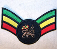 LION RASTA STRIPS 4 INCH PATCH (Sold by the piece) CLOSEOUT $ 1.25 EA