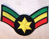 STAR RASTA STRIPS 4 INCH PATCH (Sold by the piece) CLOSEOUT $ 1.25 EA