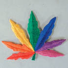 MULTIPLE COLOR POT / marijuana LEAF 3 IN PATCH ( Sold by the piece or dozen ) *- CLOSEOUT AS LOW AS 75 CENTS EA