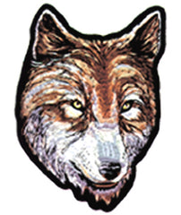 WOLF HEAD PATCH (Sold by the piece)