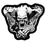 SMOKING PISTOL SKULL PATCH (Sold by the piece)