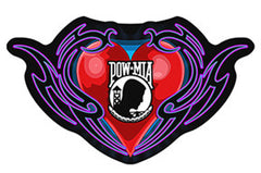 POW MIA HEART PATCH (Sold by the piece)