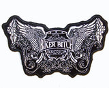 RHINESTONE BIKER BITCH WINGS PATCH (Sold by the piece)