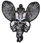 TRIPLE SKULL WINGS PATCH (Sold by the piece)