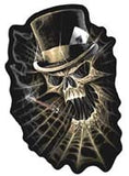 SKELETON TOP HAT WEB SKULL PATCH (Sold by the piece)