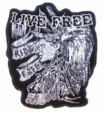 LIVE FREE INDIAN BRAVE PATCH (Sold by the piece)