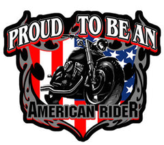 PROUD TO BE A RIDER EBRODIERED PATCH  (Sold by the piece)