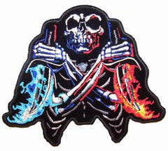 SKULL FLAME DAGGERS PATCH (Sold by the piece)
