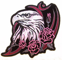 EAGLE HEAD ROSES PATCH (Sold by the piece)