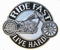 RIDE FAST MOTORCYCLE PATCH (Sold by the piece)